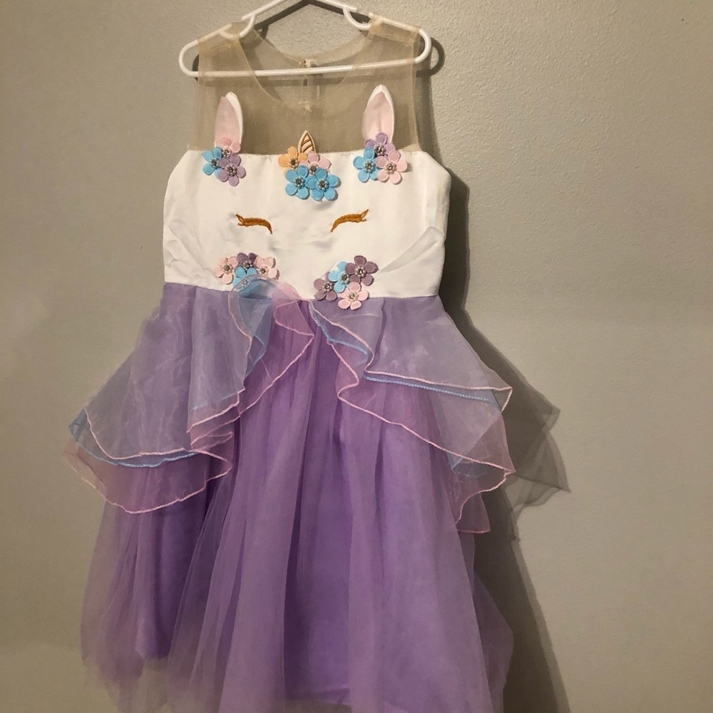 Whimsical Girl Unicorn Dress
